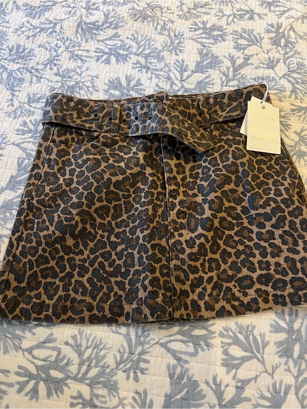 Show Me Your MuMu Leopard Print Mini Skirt in Brown and Black